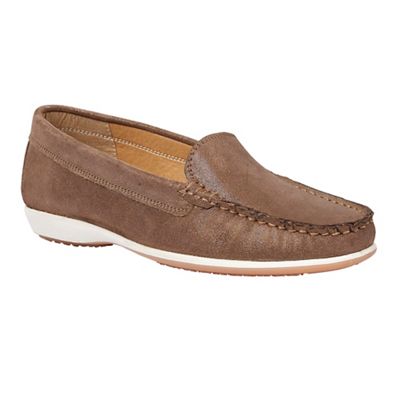 Bronze leather shimmer 'Conforti' loafers